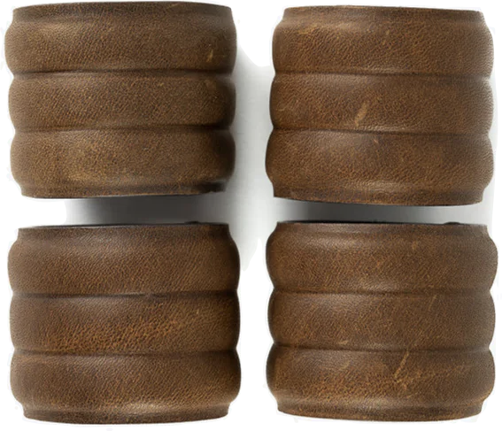 Leather Napkin Ring Set - Set of 4