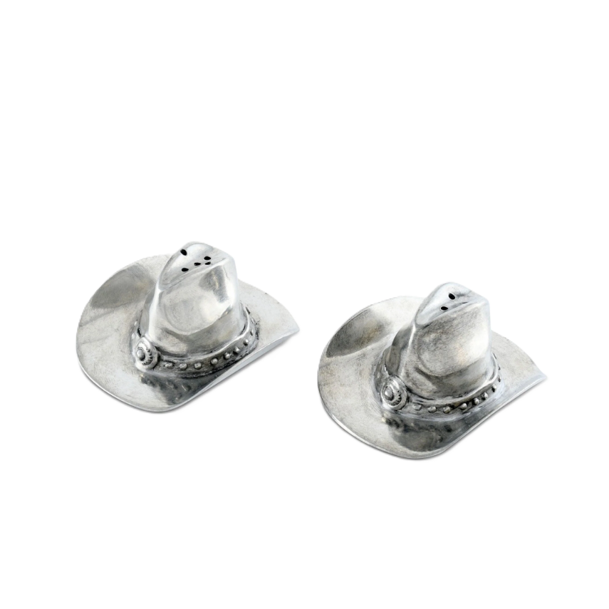 Pewter Cowboy Hat Salt & Pepper Set