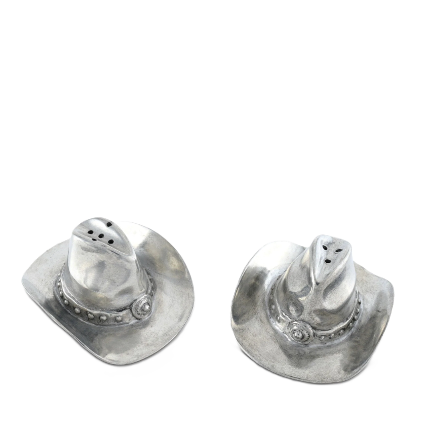 Pewter Cowboy Hat Salt & Pepper Set