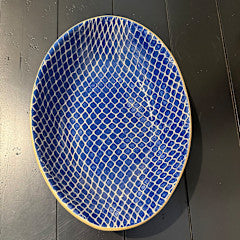 Nested Oval Bowl Med, Taj Cobalt