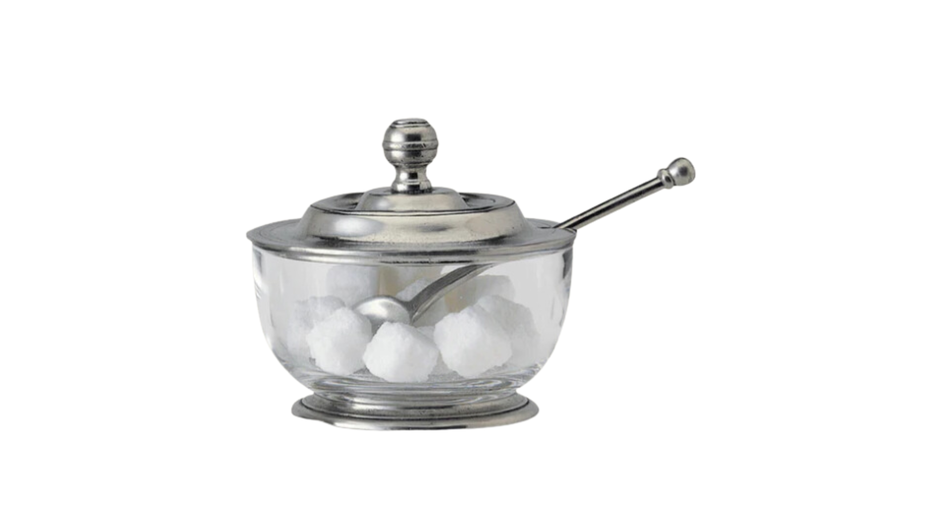 Pewter<br>Sugar Bowl with Spoon