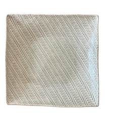 11" Square Tray, Herringbone Mocha