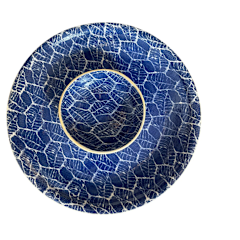 Chip and Dip 2pc set, Foliage Cobalt
