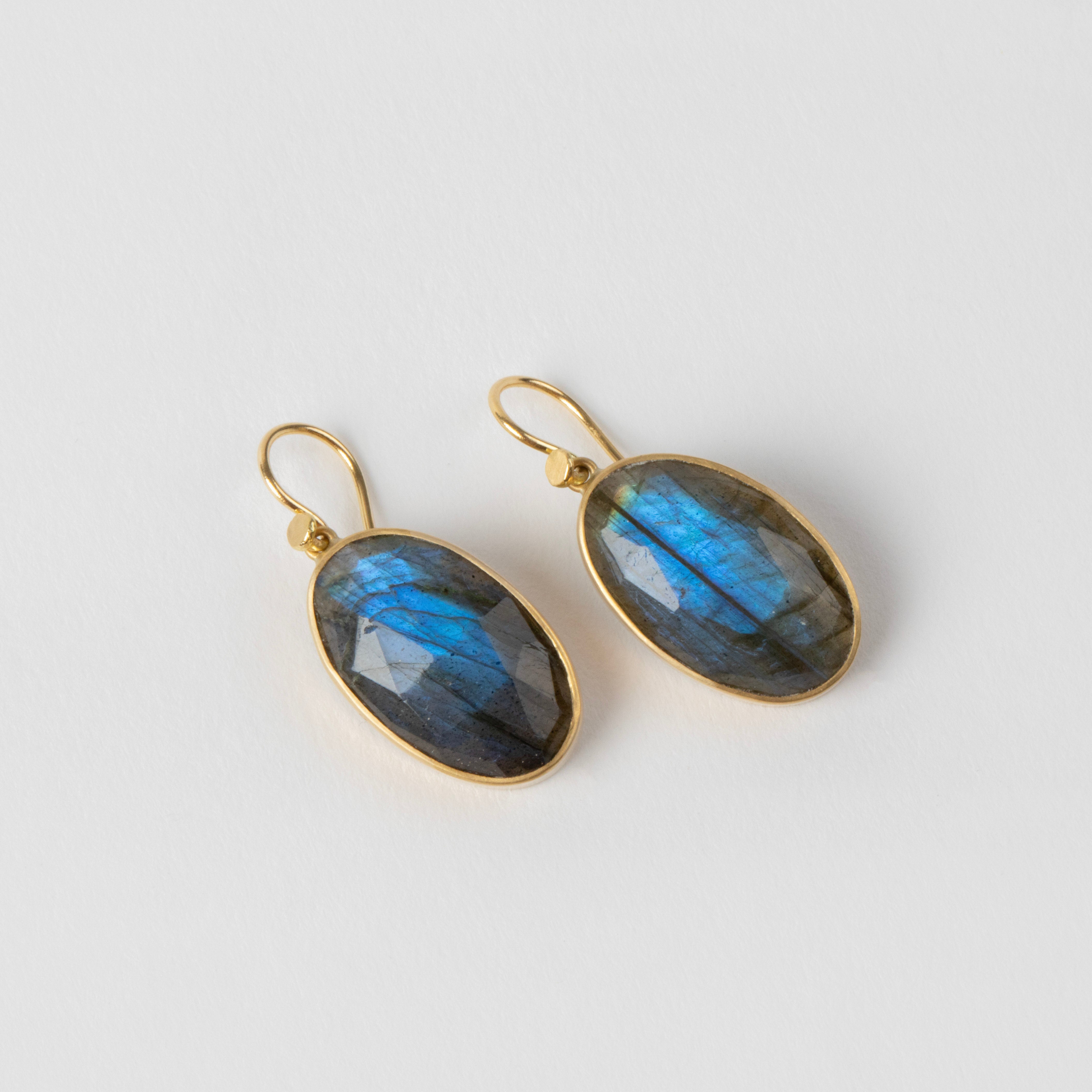 Lola Brooks Oval Labradorite Drops