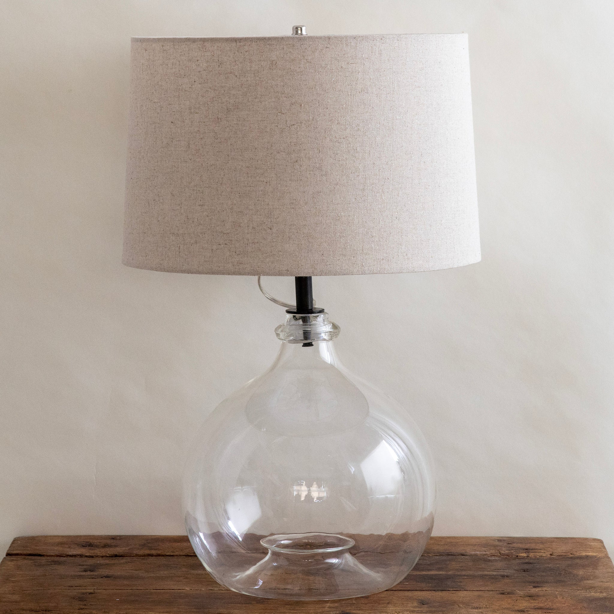 Cisco Home Clear Jug Lamp with Linen Shade – Twenty Two Home