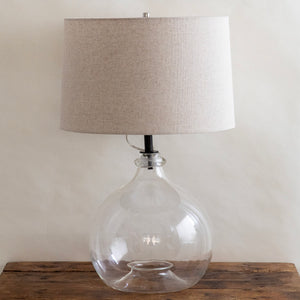 Cisco Home <br> Clear Jug Lamp with Linen Shade
