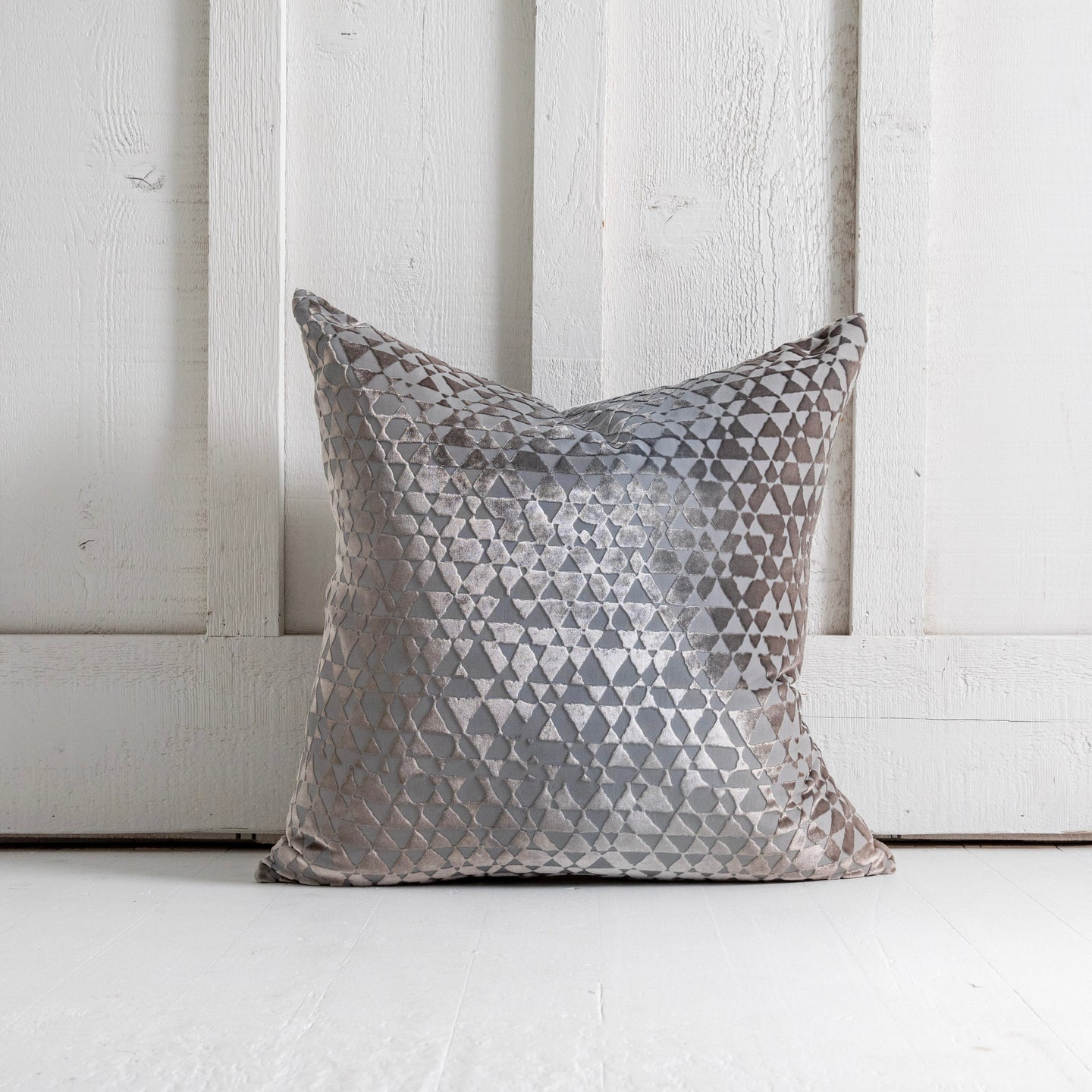 Triangle Velvet Pillow<br>Woodsy Brown