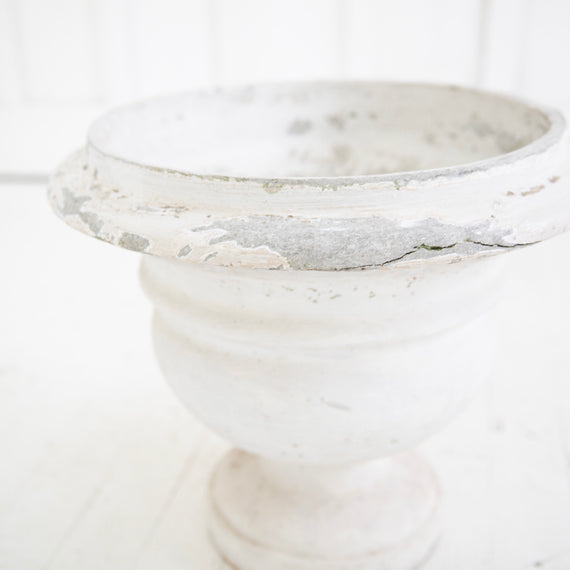 Pair of French Plaster Pedestal Planters