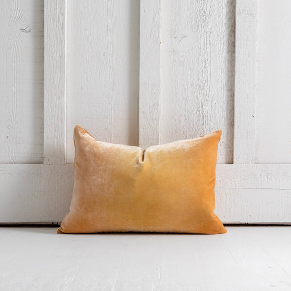 Ombre Velvet Lumbar Pillow<br>Golden Beige
