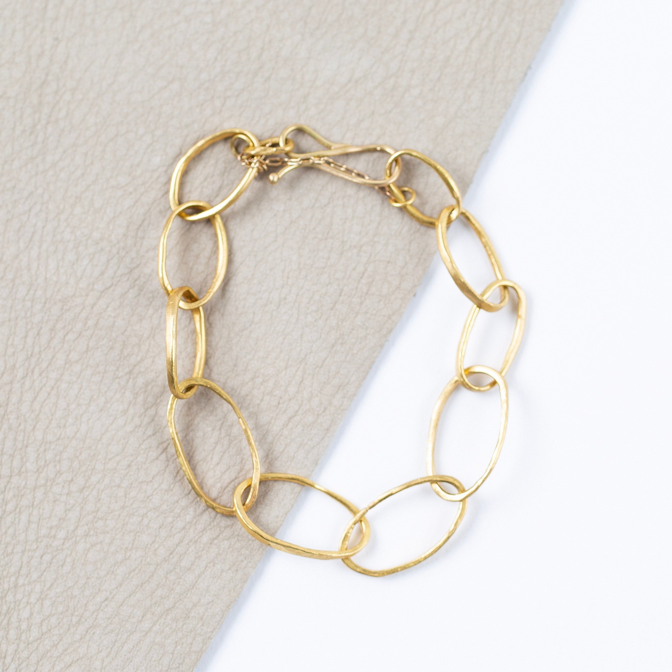 Rosanne Pugliese <br>22K Gold Petal Link Bracelet