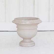Pair of French Plaster Pedestal Planters
