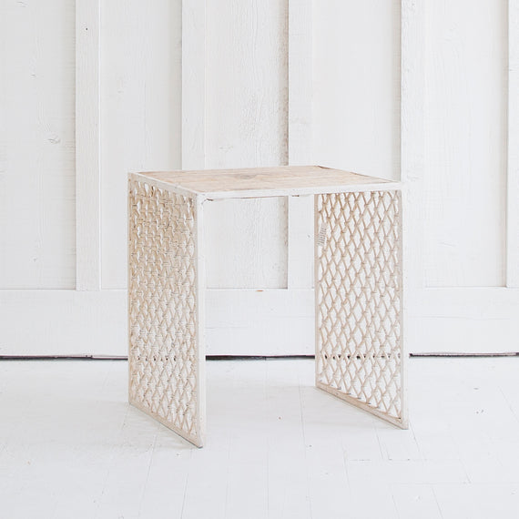 Rajastan Side Table with Wood Top