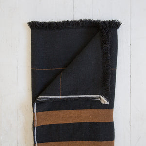 Wool-Linen Stripe Throw