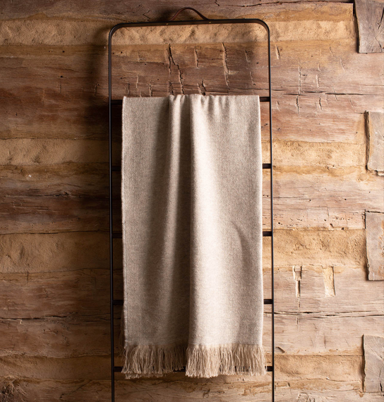 Linen-Alpaca Throw <br> Natural