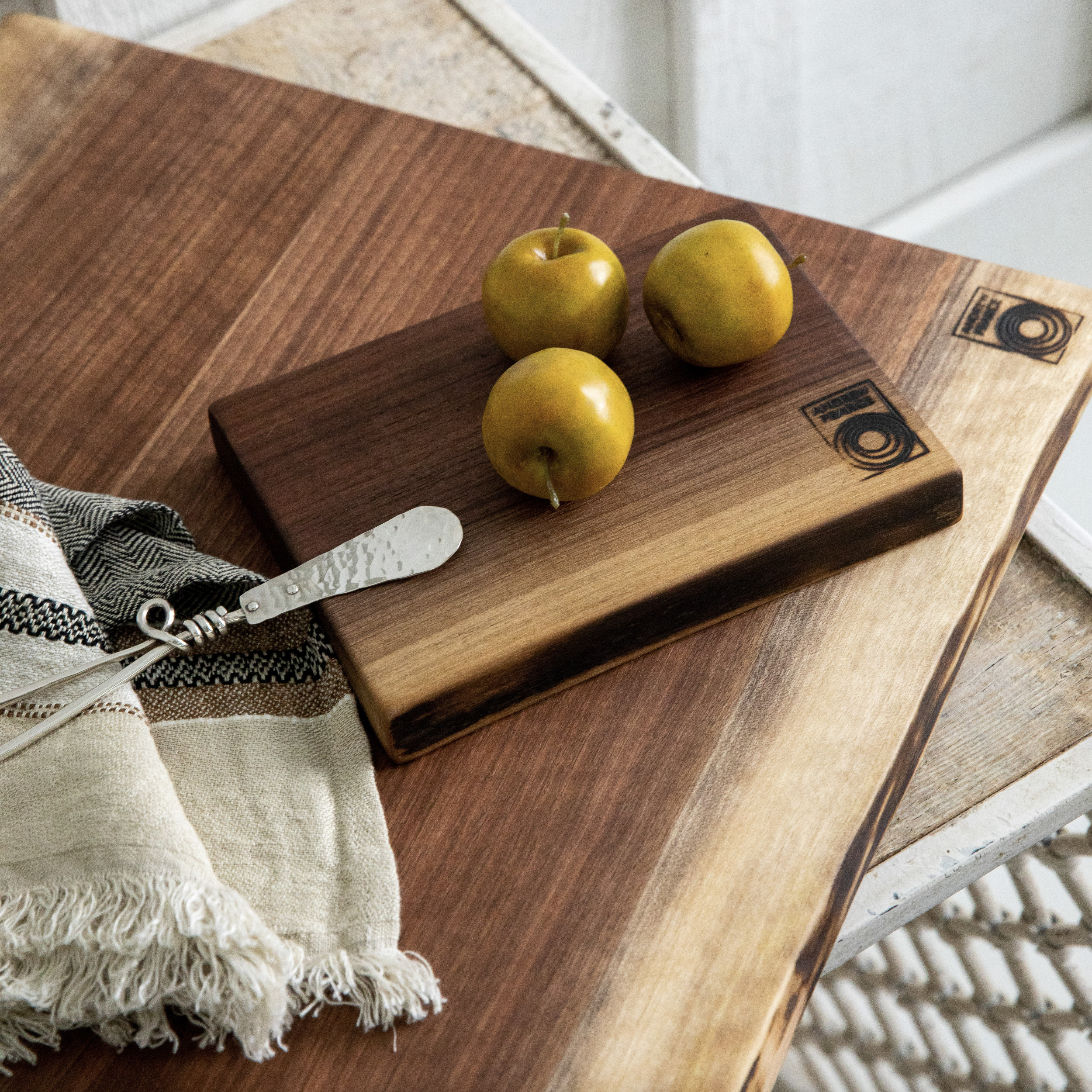 Andrew Pearce <br> Walnut Live Edge Cutting Boards