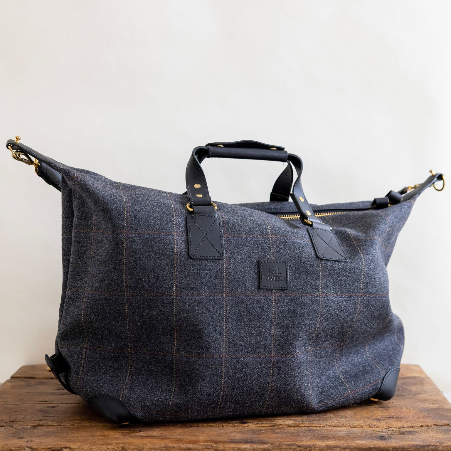 J&L Tweed <br> Chambers Weekender Bag Black Isle Tweed