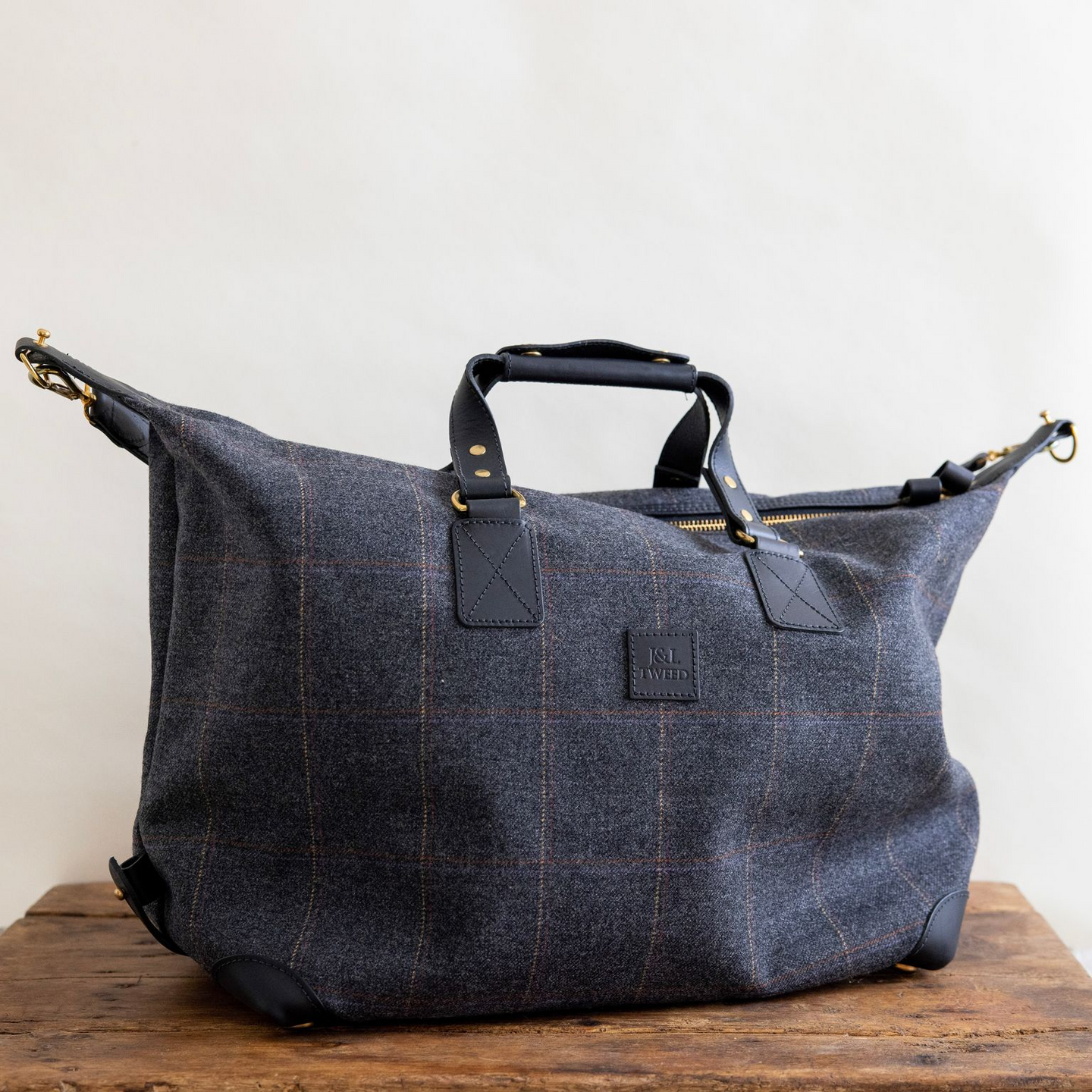 J&L Tweed <br> Chambers Weekender Bag Black Isle Tweed